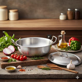 35cm Aluminium Wok with Lid