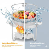 4.5L Stainless Steel Round Chafing Dish with Glass Lid