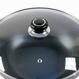 30cm Non Stick Wok with Glass Lid and Long Handle