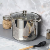 28cm Stockpot with Glass Lid Induction