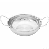 15cm Stainless Steel Balti Dish Kadai for Cooking and Serving