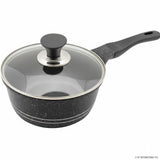 18cm Die-Cast Induction Saucepan with Glass Lid – Ceramic Coating, Korean Technology, Healthy Non-Stick Cooking