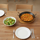 9 Inch Round Bottom Iron Kadahi with Two Handles