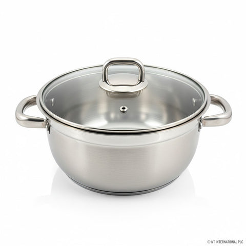 26cm Casserole with Glass Lid and Induction Base