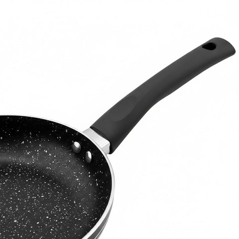 24cm Black Fry Pan with Induction Bottom
