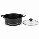 36cm 19L Die Cast Marble Coated Cooking Pot Induction Bottom