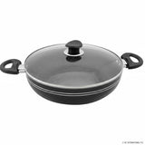 24cm Black Kadai Cooking Pan with Induction Bottom