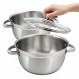 20cm Induction Casserole with Glass Lid for Everyday Cooking