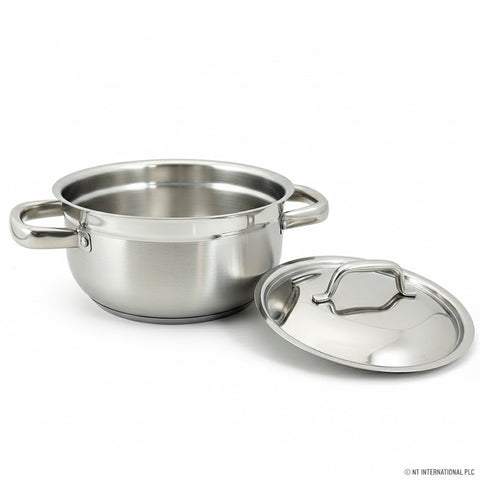 22cm Induction Casserole with Glass Lid for Everyday Cooking