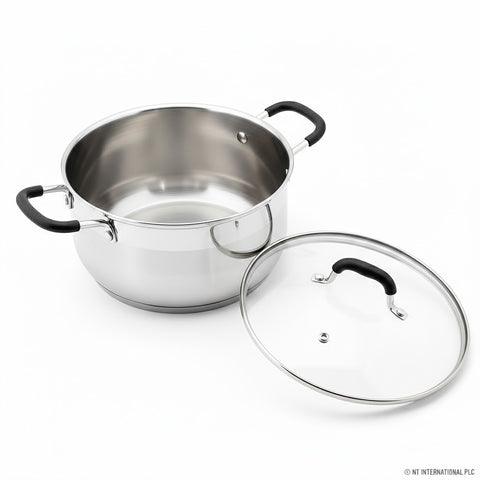28cm Induction Base Saucepot with Glass Lid