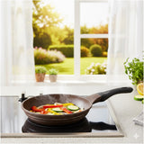 20cm Saucepan with Induction Die Cast Base Black and Choco Finish