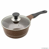 20cm Saucepan with Induction Die Cast Base Black and Choco Finish