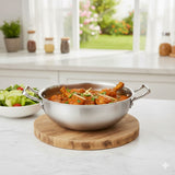 22cm Wok with Lid Single Piece for Stovetop Cooking