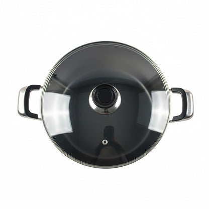 Non Stick Casserole Saucepan with Glass Lid 30cm