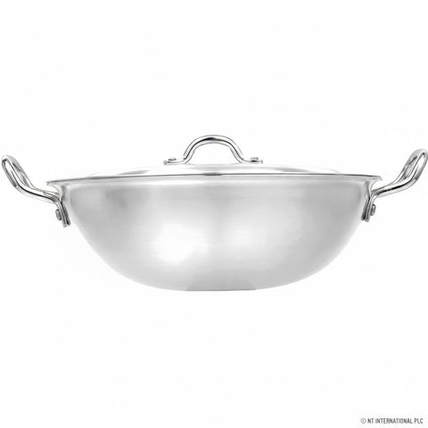 26cm Round Bottom Wok with Lid