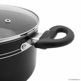 28cm Black Stockpot with Induction Base