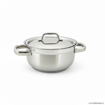 22cm Induction Casserole with Glass Lid for Everyday Cooking