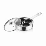 7pc 18cm Stainless Steel Egg Poacher with Non Stick Inserts