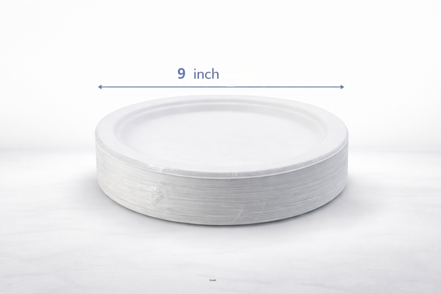50 Pack 10 Inch White Eco Friendly Disposable Plates – Heavy Duty 26cm Sugarcane Plates for Parties & BBQs