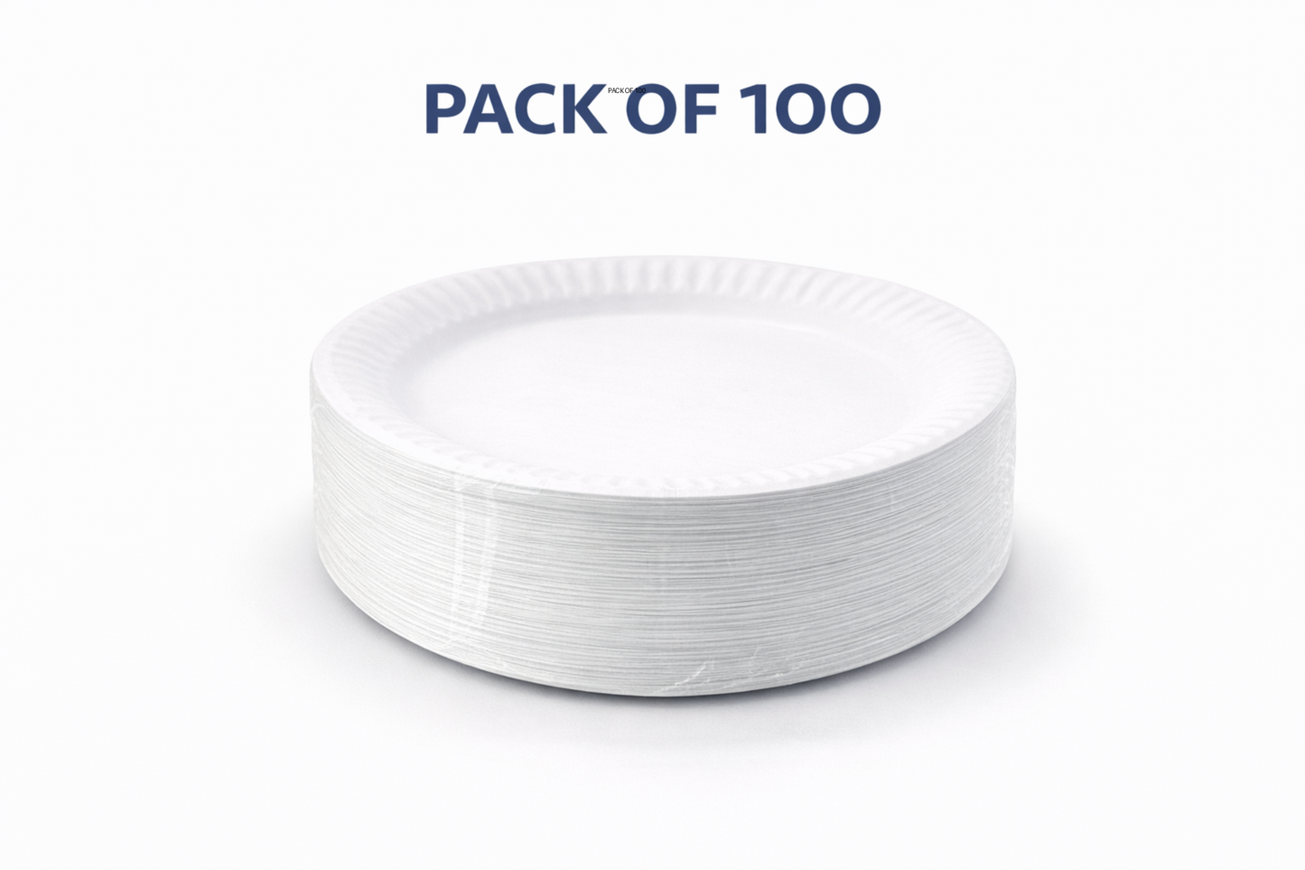 100 or 30  Pack White Paper Plates 18cm 7 Inch – Disposable Party Plates for BBQs, Buffets, Outdoor Events & Celebrations