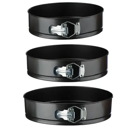 3 Piece Springform Baking Pan Set 24cm 26cm 28cm Shrink Wrapped