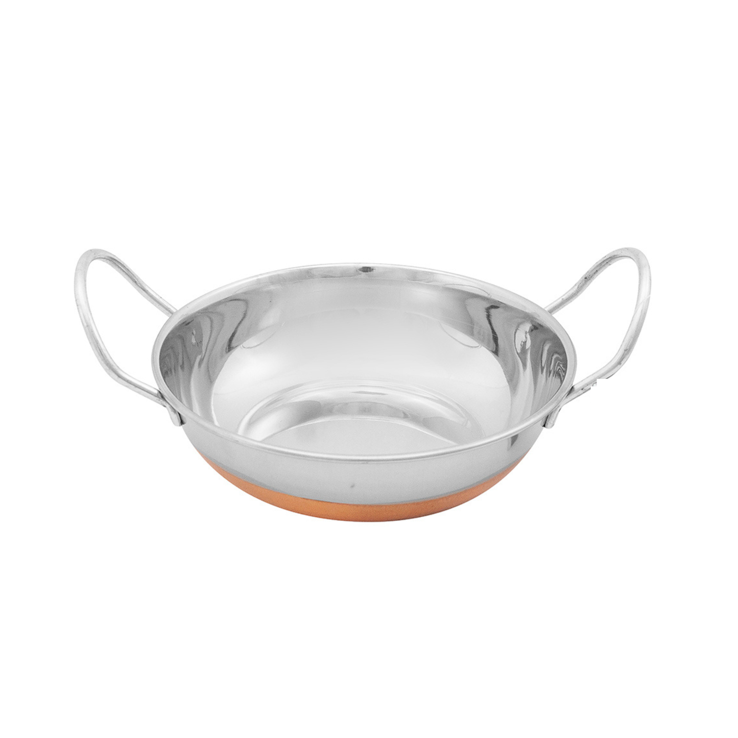 17cm Balti Dish with Copper Base for Even Heat Cooking
