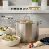 30cm Professional Stockpot with Glass Lid